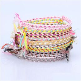 Charm Bracelets Handmade Woven Braided Rope Friendship Charm Bracelets For Women Men Lovers Fashion Decor Colorf Jewellery Drop Deliver Dh7Zy