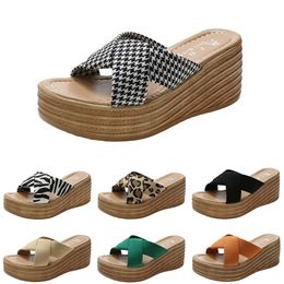 Heels Women Slippers Fashion High Sandals Shoes GAI Summer Platform Sneakers Triple White Black Brown Green Color23 63 400 d sa