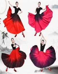 Stage Wear Spain Bullfighting Flamenco Dress Women Gypsy Dance Costume Folk 360540720 Degree Skirt Ballroom Belly Vestidos Flame8290023