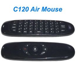 Pc Remote Controls C120 Gyroscope Fly Air Mouse 6 Axis Sensor Android Control Mini 2.4Ghz Wireless Keyboard For Andriod Tv Box Drop De Ot7H4