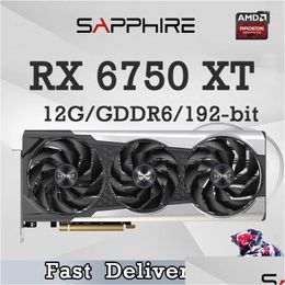 Graphics Cards Sapphire Rx 6750 Xt Gaming 12G Gddr6 7Nm 192-Bit 18 Gbps Desktop Card Drop Delivery Computers Networking Computer Compo Otxcn