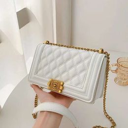 Shop Factory Wholesale Tofu Block Small Square Bag for Womens 2024 New Lingge Chain Shoulder Fashion Texture Crossbody