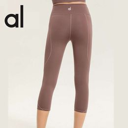 Aloyoga2024 New High Quality Luxury Solid Colour Yoga Pants For Women, Tight Fit, High Waist, Hip Lift, External Wear, Running, Sports, Fitness,