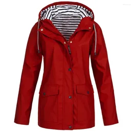 Women's Jackets Outdoor Rain Coat Zippered Windbreaker Waterproof Outwear S-5xl 2024 Spring Autumn Hiking Women Ladies Jacker