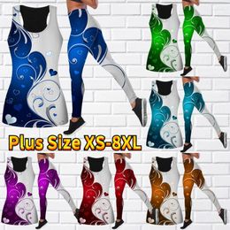 Women's Leggings Yoga Set Training Tights Fitness Running Hip Lift Pants Tank Top XS-8XL