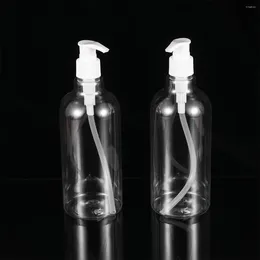 Storage Bottles 4pcs Refillable Empty Pump Dispenser For Kitchen Bath Shampoo Lotions Hand Dispensers Transparent