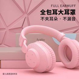Cell Phone Earphones New internet celebrity head worn full ear wireless Bluetooth earphones Macaron color can be used for private callsH240312