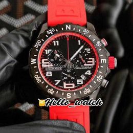 Designer Watches Endurance Pro 44mm Quartz Chronograph Men's Watch XX823109A1K1S1 PVD Steel All Black Big Number Markers Red 233C
