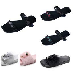 Designer slipper womens men summer sandal fashions canvan Flat Mule Platform High Heel Sandal platform sliders Shoe GAI black