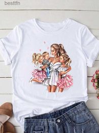 Women's T-Shirt Watercolour Mom Mama Trend Short Sle Women Print Summer Graphic T Shirt Casual Clothing Fashion Clothes Tee T-shirt Fe Top 240311