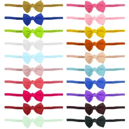 Hair Accessories 20 Pcs/lot Headbands DIY Ribbon Bow Elastic Bands For Girl Dropship