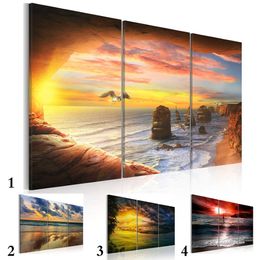 5 Panel Modern Printed Sea Wave Landscape Painting Picture Canvas Art Seascape Painting for Living Room No Frame No Frame Gift Oil238P