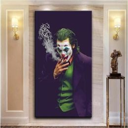 The Joker Wall Art Canvas Painting Wall Prints Pictures Chaplin Joker Movie Poster for Home Decor Modern Nordic Style Painting257s