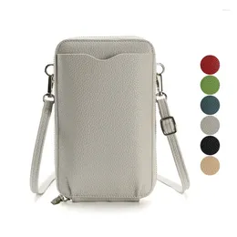 Evening Bags Fashion Women Mobile Phone Bag PU Leather Small Summer Crossbody Solid Female Card Holder Purse For