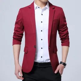 Men's Suits Men Suit Coat Soft Jacket Slim Fit Business Style With Single Button Closure Long Sleeve Mid For Work