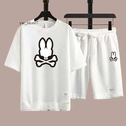 Physcho Bunny Brand Herren T-Shirts Psyco Bunny Shirt Muster Top Baumwolle Kurzarm T-Shirt Print Psychological Bunny Shirt Sommer Herren T-Shirt Luxus Designer 5912