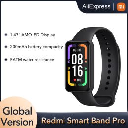 Wristbands Global Version Xiaomi Redmi Smart Band Pro 1.47" AMOLED Screen Sleep Quality Blood Tracking Oxygen Fitness 5ATM Waterproof