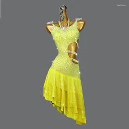 Stage Wear Kpop Costume Women Latin Dance Dress Woman Piece Latino Girl Dancewear Samba Line Clothing Ballroom Top Fringed Skirt