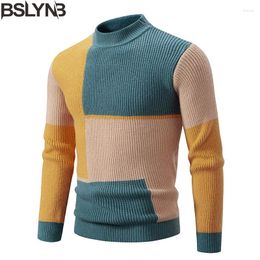 Men's Sweaters High Quality Irregular Patchwork Thick Warm Knitted Pullover Men And Women Casual Loose Male Jumpers