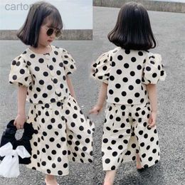 Clothing Sets Clothing Sets Summer Girls Fashion Single breasted Polka Dot Shirt Culottes Baby Kids Clothes Suit Children ldd240311