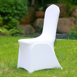 50 100pcs Universal Cheap el White Chair Cover office Lycra Spandex Chair Covers Weddings Party Dining Christmas Event Decor T2312W