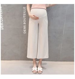 Capris 2020 Summer Female Wide Leg Maternity Pants Women Casual Pregnant Loose Trousers Clothing Plus Size Ropa De Maternidad