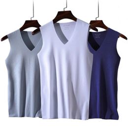 3PCS No Trace Cool Men Vest Tank Tops Underwear Mens Undershirt Shirts Male Bodyshaper Fitness sleeveless Mens Running Vest 5XL240311