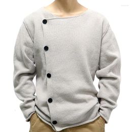 Men's Sweaters Autumn Luxury Knitted Cardigan Sweatercoat Casual Buttons Solid Color O Neck Loose Stylish Premium Fashion Knitwear