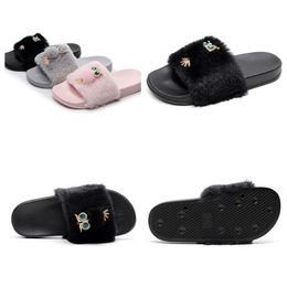 Designers Slippers Sliders Mens Womens Summer Sandal Beache Slipper Ladies Flips Flops white pink blue Slides Shoes GAI black