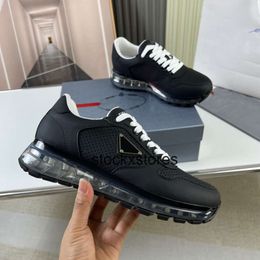Flats Air Simple pra leather Paris cushion Sneakers Designer Fashion Lace-up shoes Lac-Up Mens Trainers Breathable Genuine