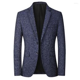 Men's Suits Men Blazers Brand Grid Suit Jacket Fashion Slim Casual Coats Handsome Masculino Business Jackets Striped Top