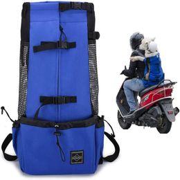 Adjustable Solid Ventilation Pet Dog Backpack Carrier for Small Medium Large Dogs Knapsack Puppy Bag Extra Pockets to Bike Hiking 208I