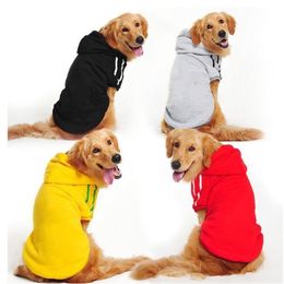 Winter Warm Large Dog Clothes Hoodie Coat Sweater For Dogs Pet Golden Retriever Labrador Alaskan Apparel191S