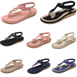 2024 summer women shoes Sandals low heels Mesh surface Leisure Mom Black white large size 35-42 J60-1 GAI