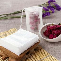 1000pcs 6 8 cm Empty Seal Tea Bags Philtre Loose Tea Bags Yin Single Drawstring Non-Woven Lotus Leaf Tea Bag Empty Whole265A