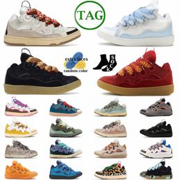 laving Leather Curb Sneakers White Ivory Triple Black Poppy Red Light Blue Gum Dept Pale Pink Multi Dark Grey Tan Taupe Taurus LVR Exclusive Fuchsia Vintage Shoes