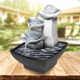 Rockery Indoor Fountain Waterfall Feng Shui Desktop Water Sound Meter Decoration Crafts Home Decoration Accessories Gifts LJ200903237M