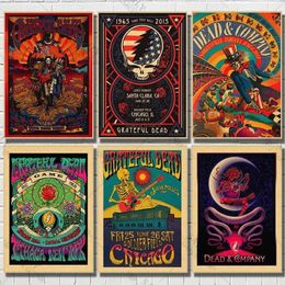 Skull Metal Tin Sign Abstract Home Decor The Grateful Dead Tin Posters Cartoon Wall Art Metal Plates Pub Bar Sign for Bedroom Q072208h