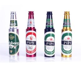 Beer bottle smoking pipe with 83mm17mm colorful joint aluminum metal smoking pipe mini handle pipes for herb tobacco7926451