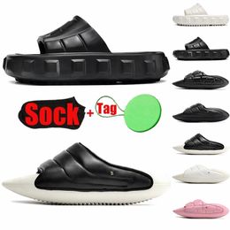 B-IT Designer Slippers For Mens Womens Rubber Leather Platform Sandals Ari-rubber Black White Embossed Pink Oreo Flats Slides Sandale Size 36-45