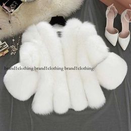 Fashion Artificial Rabbit and Raccoon Genuine Leather Jackets Knitted Mink Long Coat Women Sleeve Fluffy Faux Fur Short Thick Coats Furry Party Overcoat Winter