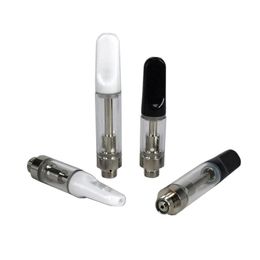 TH205 TH210 Atomizer 510 Thread Cartridge Ceramic Coil Glass Tank Carts 0.5 0.8 1.0ml Screw On Ceramic Tip Disposable Atomizer for Thick Oil fit Max Preheat Battery