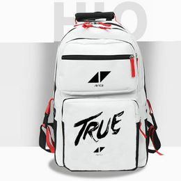 Avicii backpack Tim Bergling daypack True DJ Star school bag Music Print rucksack Casual schoolbag White Black Color day pack