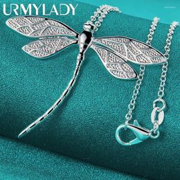 Pendants URMYLADY 925 Sterling Silver Dragonfly 16-30 Inch Pendant Necklace For Women Fashion Wedding Engagement Charm Jewellery