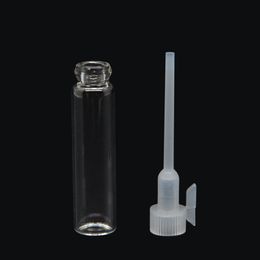 Wholesale 3600Pcs/Lot 1ml Empty Dropper Bottles Clear Essential Oil Bottle With White Cap Free Shipping