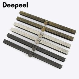 5Pcs Deepeel 19cm Metal Embossed Purse Frame Bag Lock Clutch Coin Bags Clasp Sewing Hardware Wallet HandBag Parts Accessories 240229