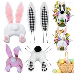 Decorative Flowers Cute Wall Hanging Easter Wreath Kit DIY Buwith Ears BuWreath Attachment For Decor