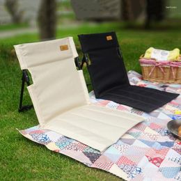 Camp Furniture Outdoor Camping Backrest Cushion Chair Portable Folding Beach Park Picnic Lawn Mat