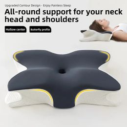 Butterfly Shape Pillow Neck protection Slow Rebound Memory Foam Health Care Cervical Orthopaedic Pillows 240304