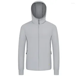 Men's Jackets Summer Light Stretch Plus Size Skin Coat Cool Breathable Sunscreen Clothing Casual Outdoor Sports Hooded
